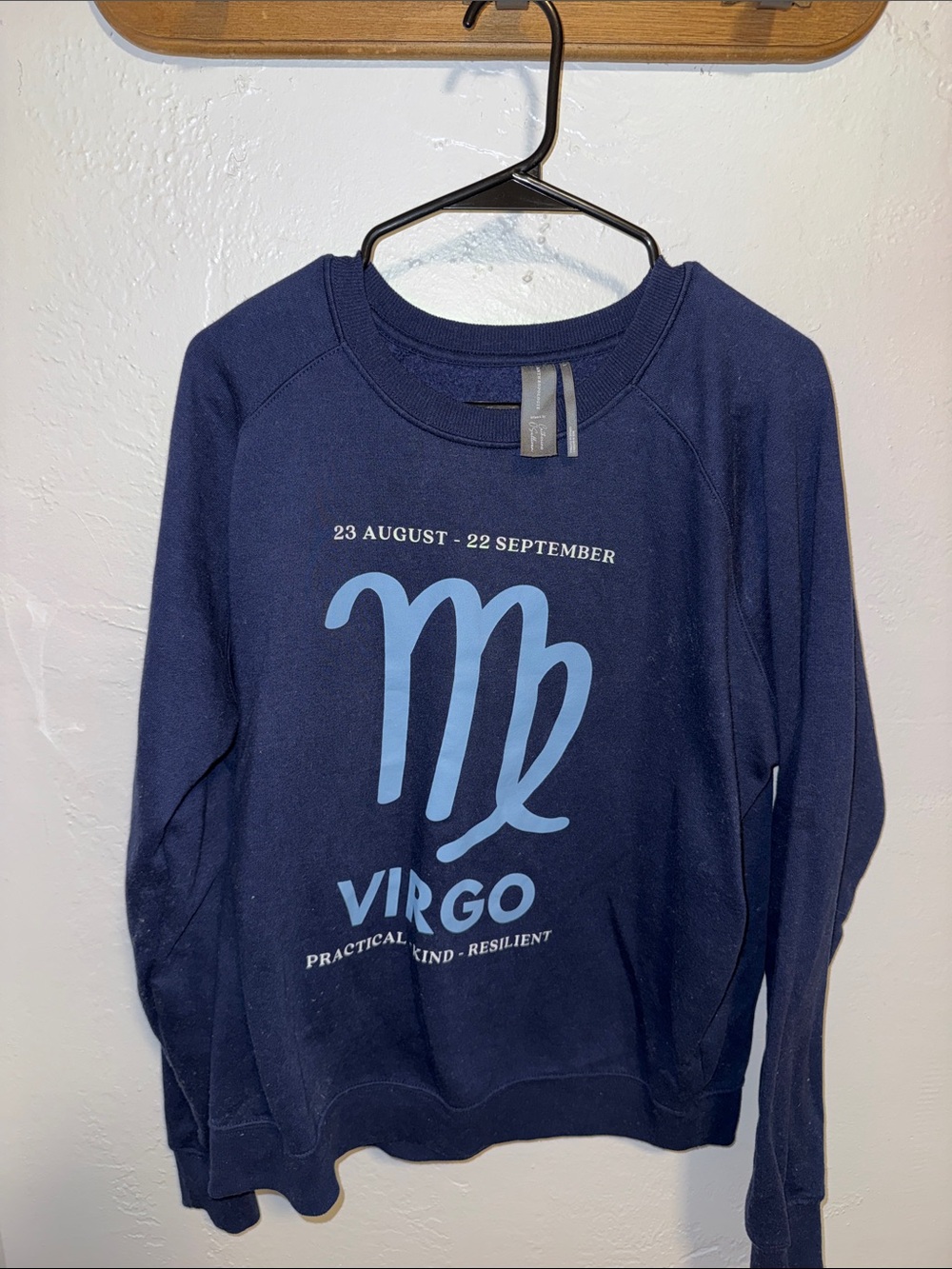 Anthropologie Navy Blue Virgo Graphic Sweatshirt